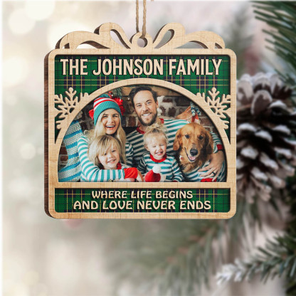 Personalized Photo Christmas Ornament Custom photos Gifts for Family