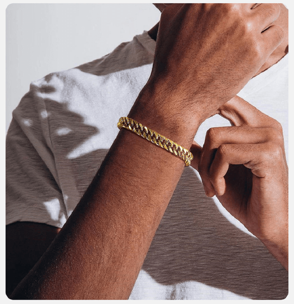 To My Man Bracelet Cuban Chain Bracelet Set - Wherever The Journey Takes Us, I Want Us To Go There Hand In Hand