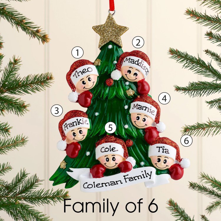 Personalized Family Christmas Ornament Custom 2 Names Hanging Ornament Gifts For Family