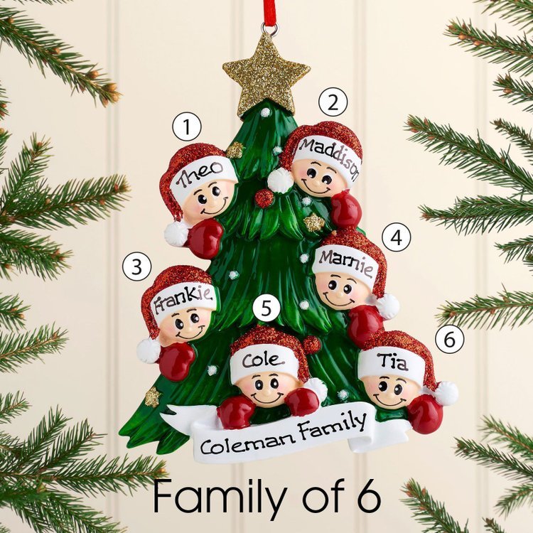 Personalized Family Christmas Ornament Custom 2 Names Hanging Ornament Gifts For Family