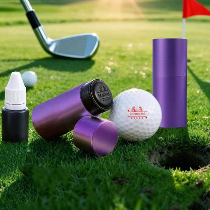 Personalized Golf Ball Stamp, Sleek Metal Case Practical Gift for Golfers