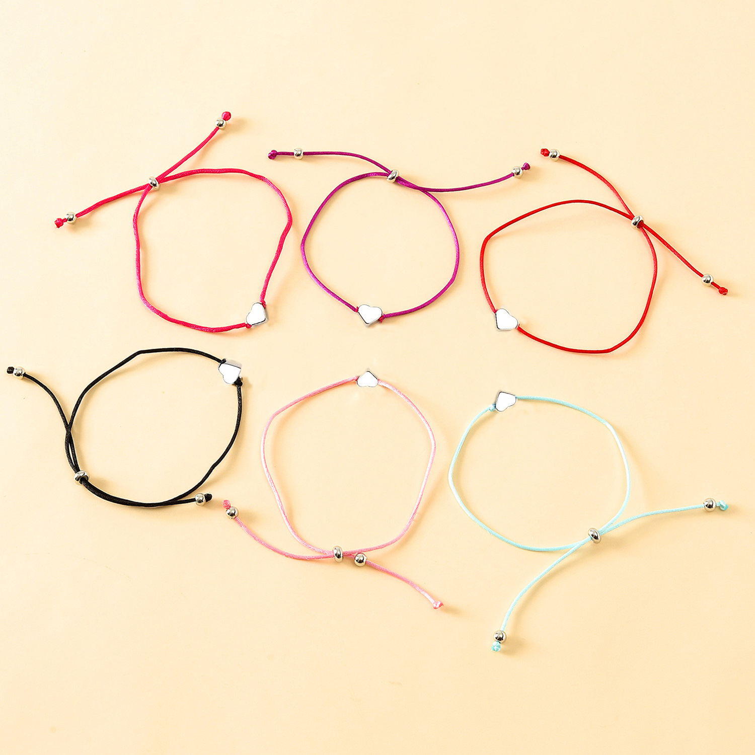 Women Bracelet Dainty Teen Heart Bracelet Back To School Adjustable Bracelet for Girls