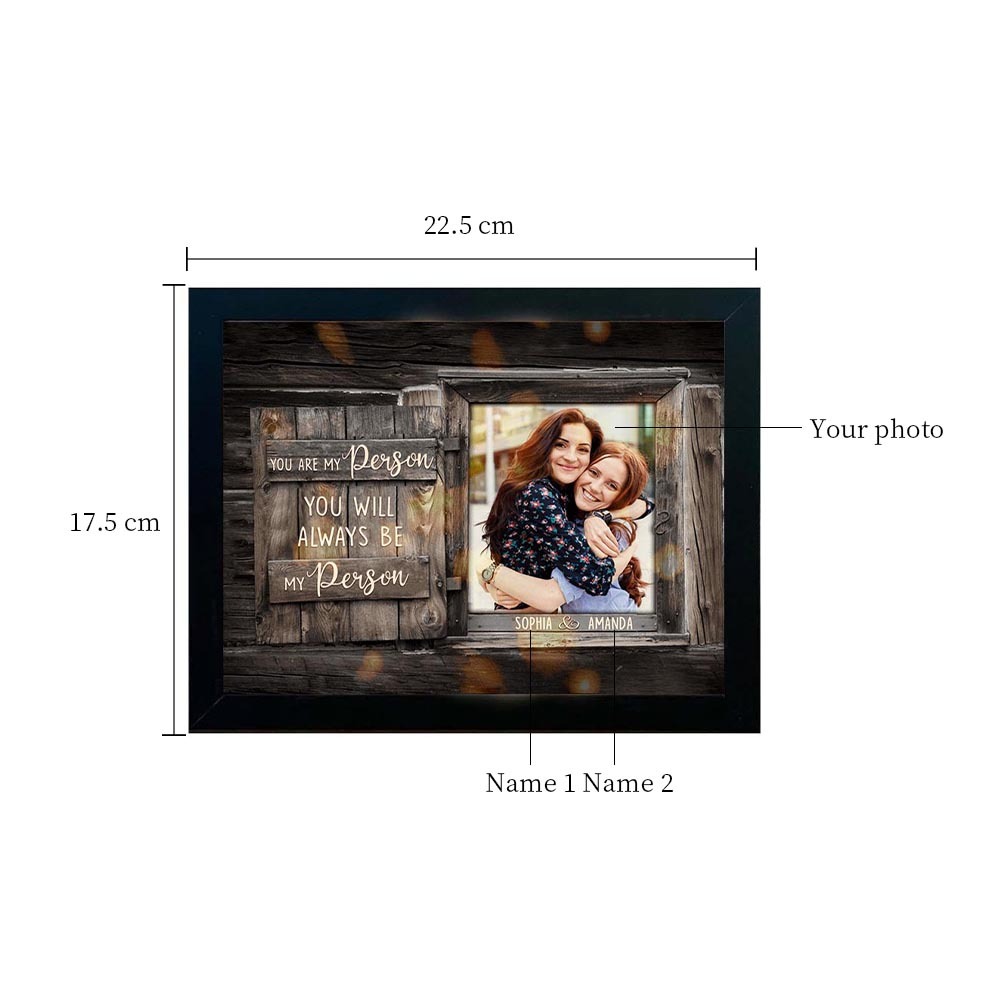 You Are My Person Photo Frame Personalized LED Light Shadow Box for Family