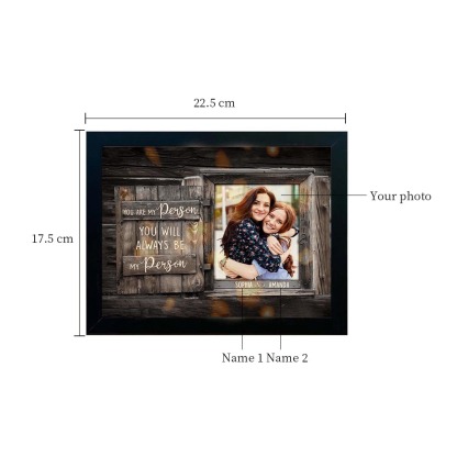 You Are My Person Photo Frame Personalized LED Light Shadow Box for Family