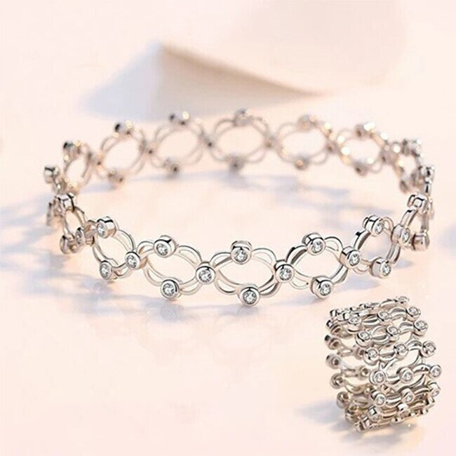 "I Love You" in 100 Different Languages Creative Ring, Bracelet And Puzzle Jewelry Box