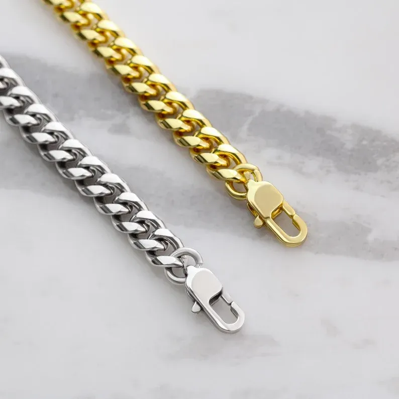 To My Boyfriend Cuban Link Chain Necklace Promise Necklace Gift Set - I Love You Forever & Always