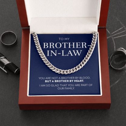 To My Brother-In-Law Necklace Cuban Link Chain Necklace Gift Set - I Am So Glad That You Are Part Of Our Family