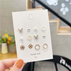 Exquisite Earring Set Cat Butterfly Pearl Earrings Gift for Her