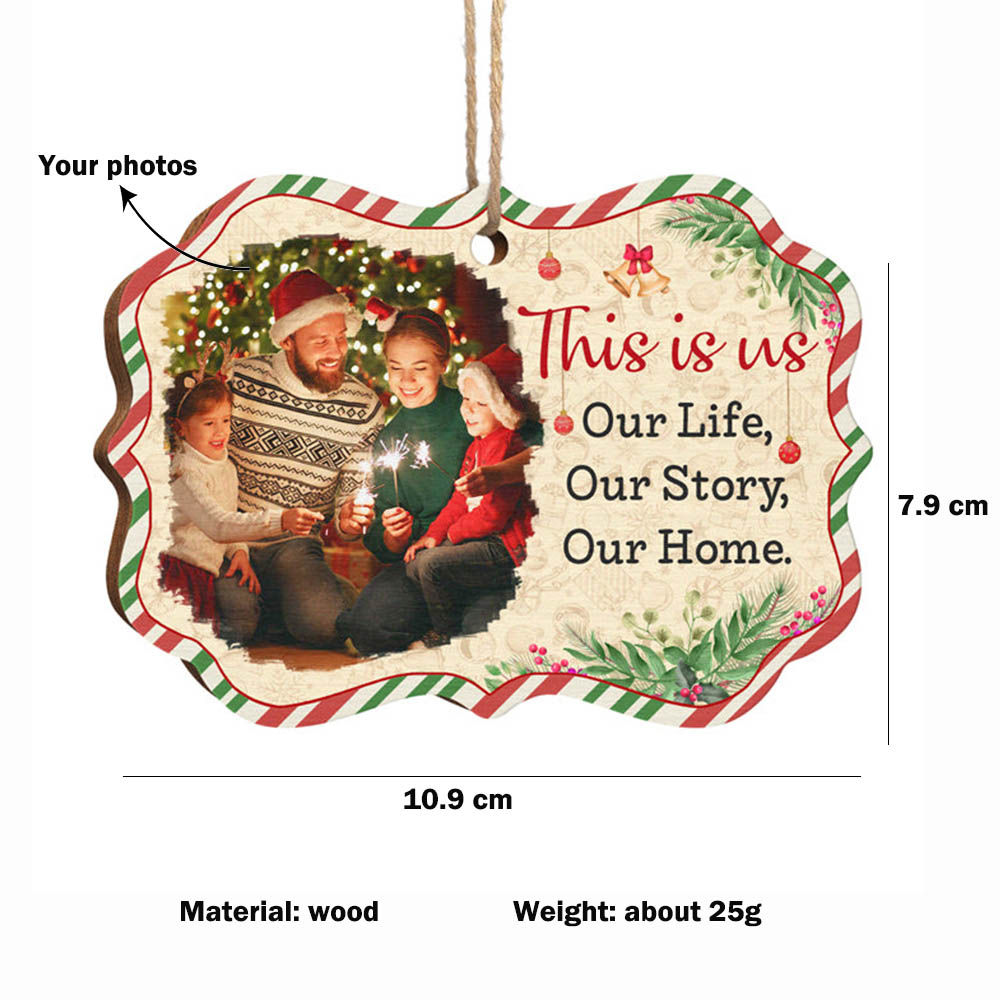 Personalized Photo Christmas Ornament Custom photos Gifts for Family