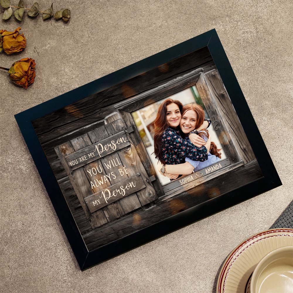 You Are My Person Photo Frame Personalized LED Light Shadow Box for Family