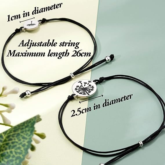 Dandelion Bracelets Mother and Daughter Bracelets Back To School Gifts for Children Adjustable String Bracelet
