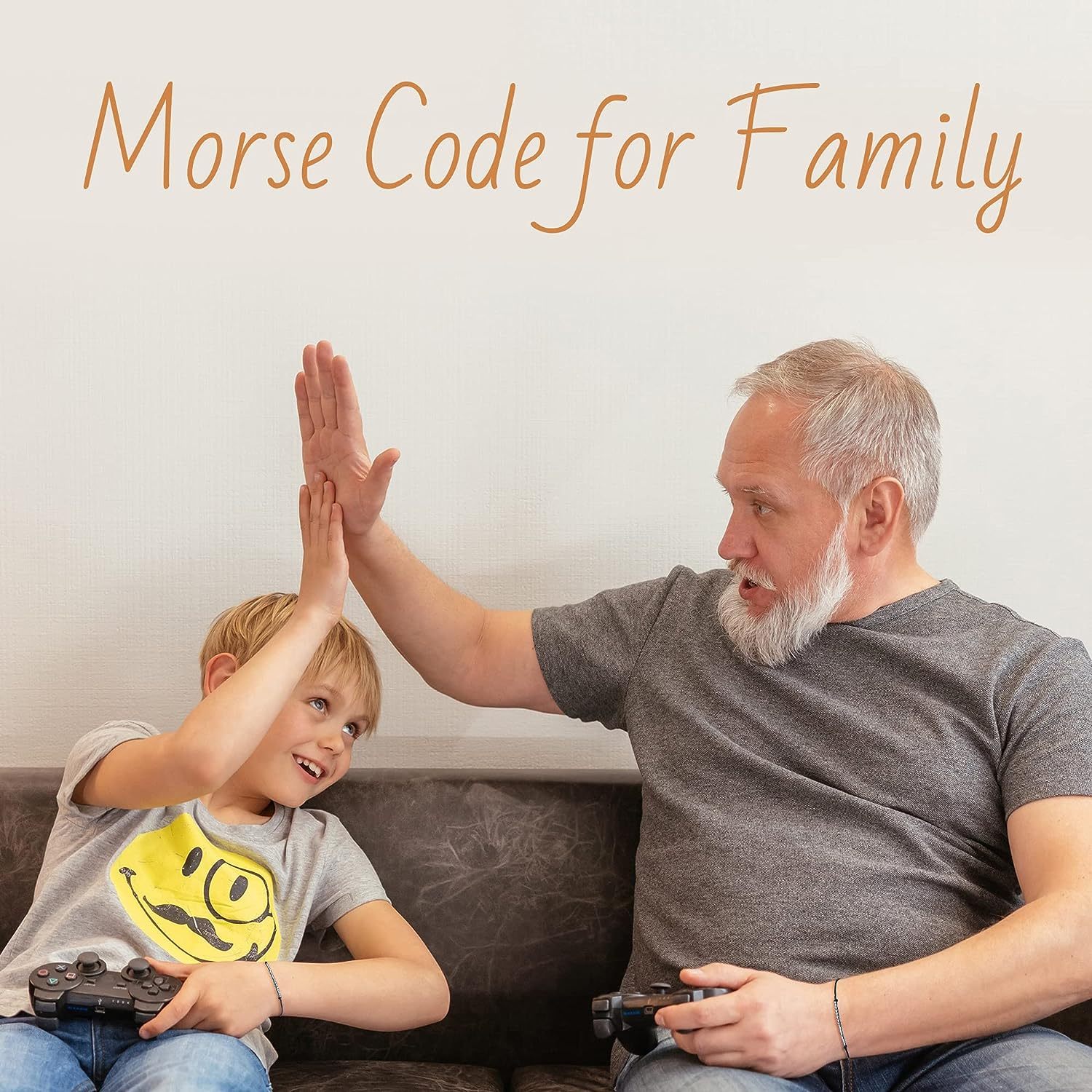 4 Pcs Morse Code Bracelets for Family Adjustable Bracelets Morse Code Father, Mother, Son & Daughter bracelets