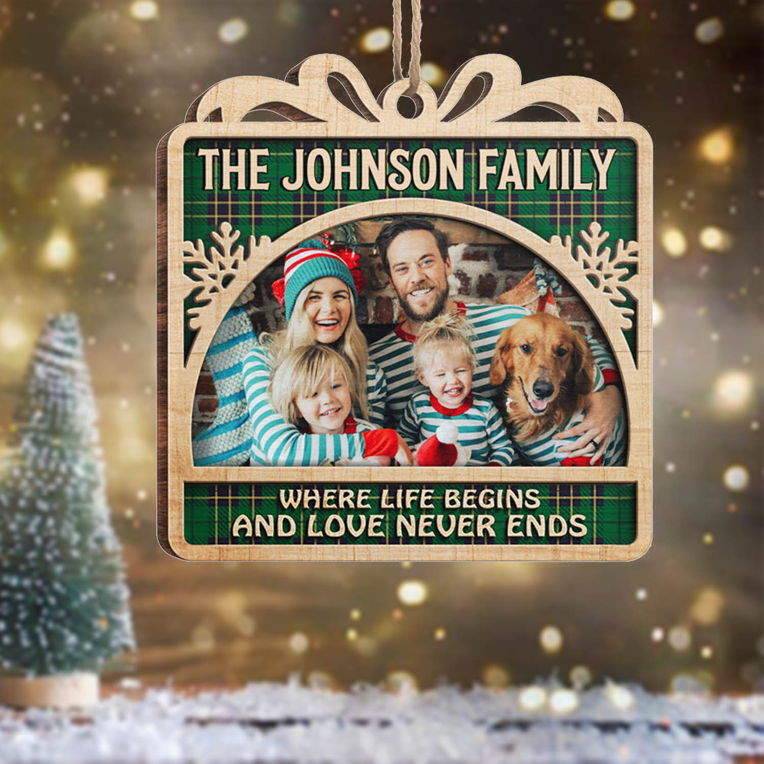 Personalized Photo Christmas Ornament Custom photos Gifts for Family
