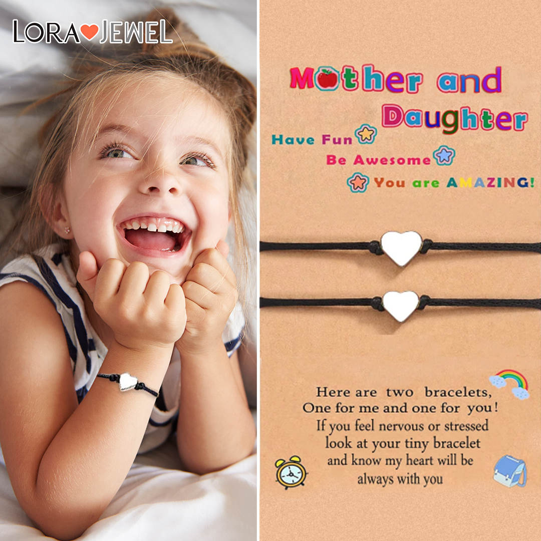 Women Bracelet Dainty Teen Heart Bracelet Back To School Adjustable Bracelet for Girls