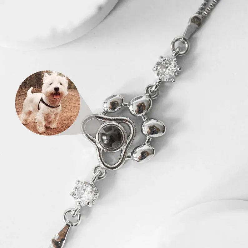 Paw Projection Bracelet Personalized Photo Bracelet Creative Gift for Her