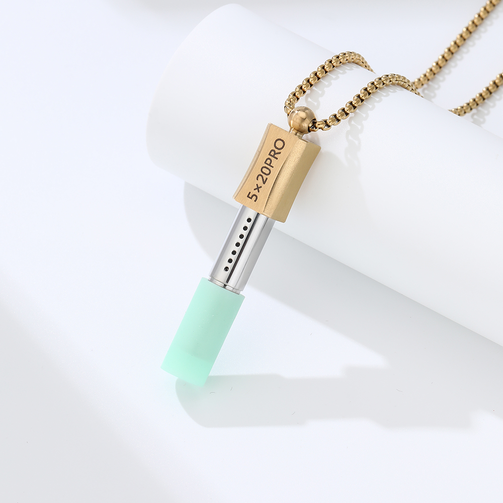 Adjustable Stainless Steel Breath Trainer Necklace