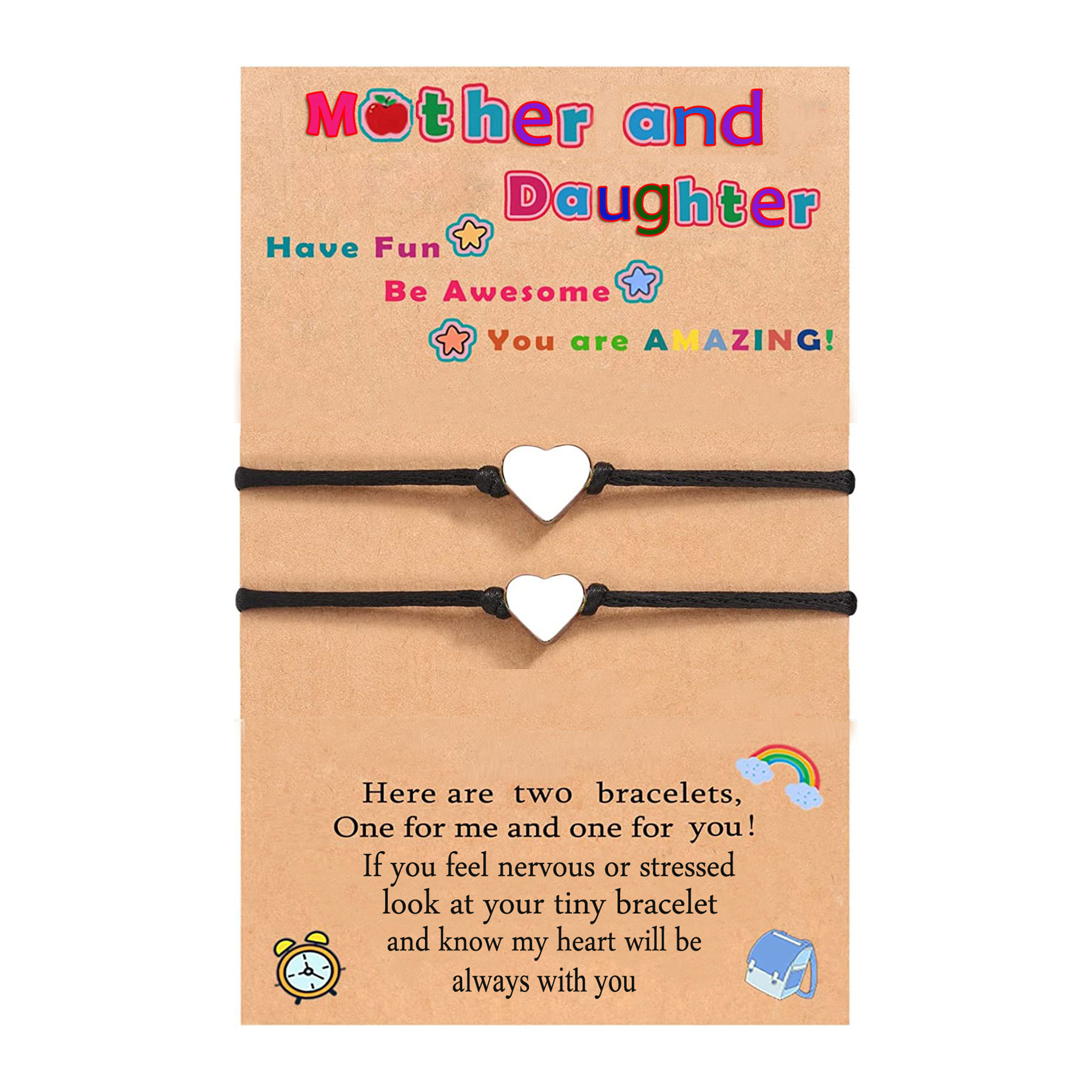 Women Bracelet Dainty Teen Heart Bracelet Back To School Adjustable Bracelet for Girls