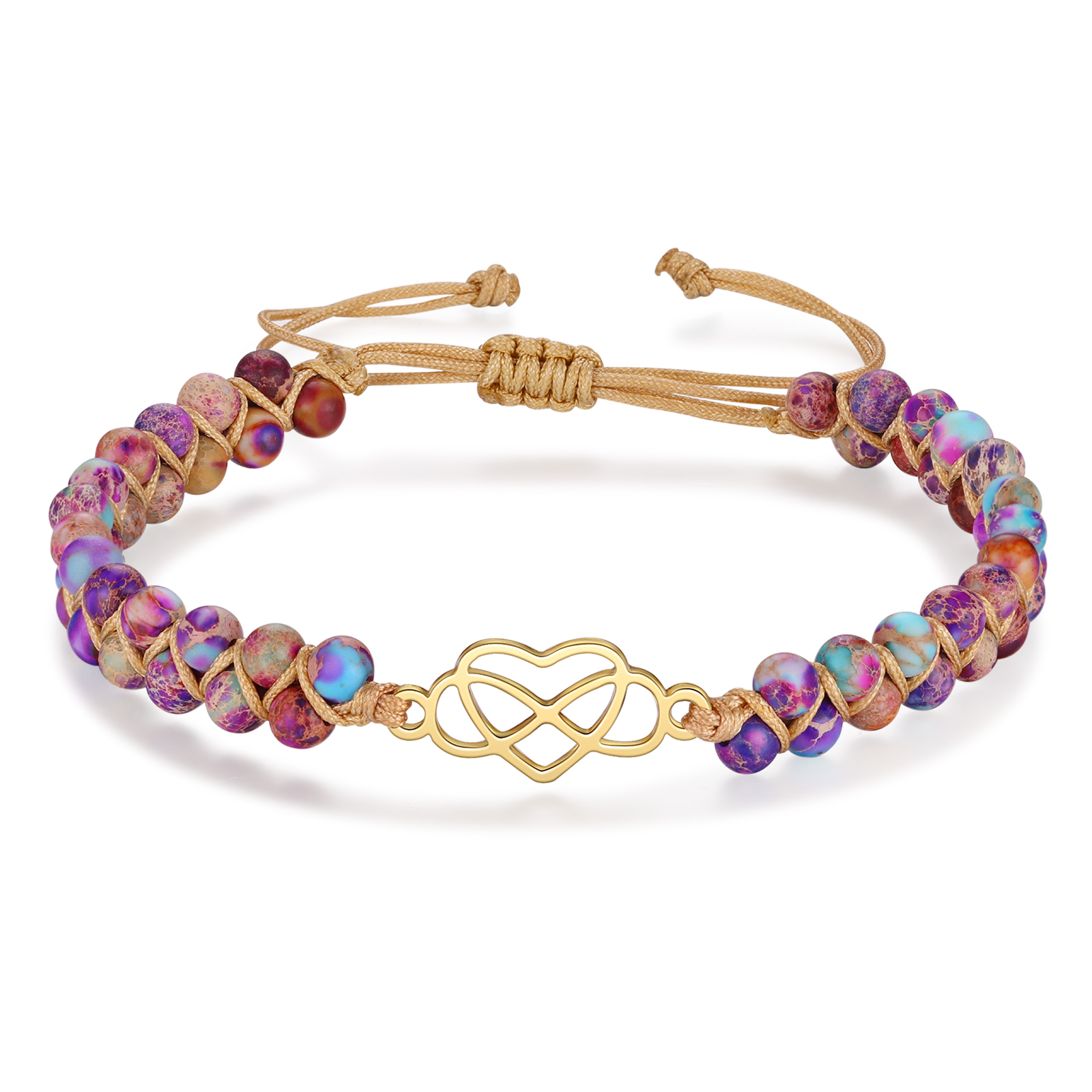 Infinity Heart Bracelet Adjustable Bracelet Gift for Her with To My Love Card