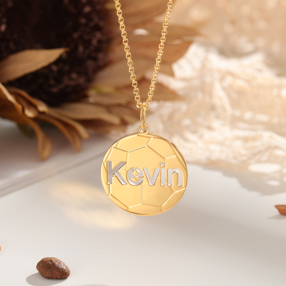 Personalized Soccer Ball Name Necklace Classic Necklace Gifts