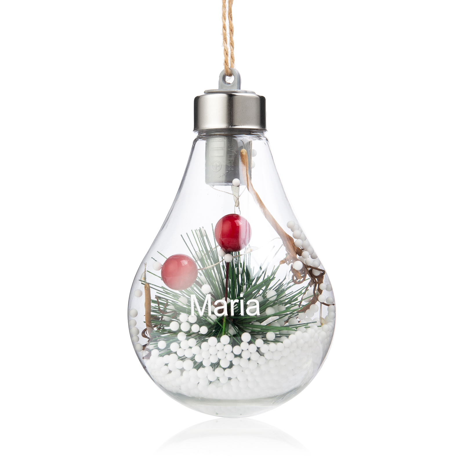 Christmas Bulb Ornament Personalized Bulb Night Light Christmas Home Decor