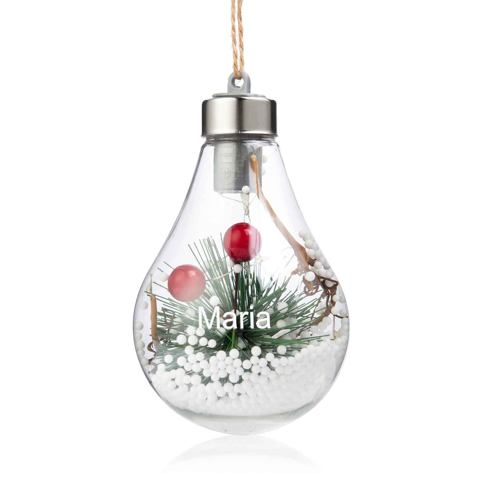 Christmas Bulb Ornament Personalized Bulb Night Light Christmas Home Decor