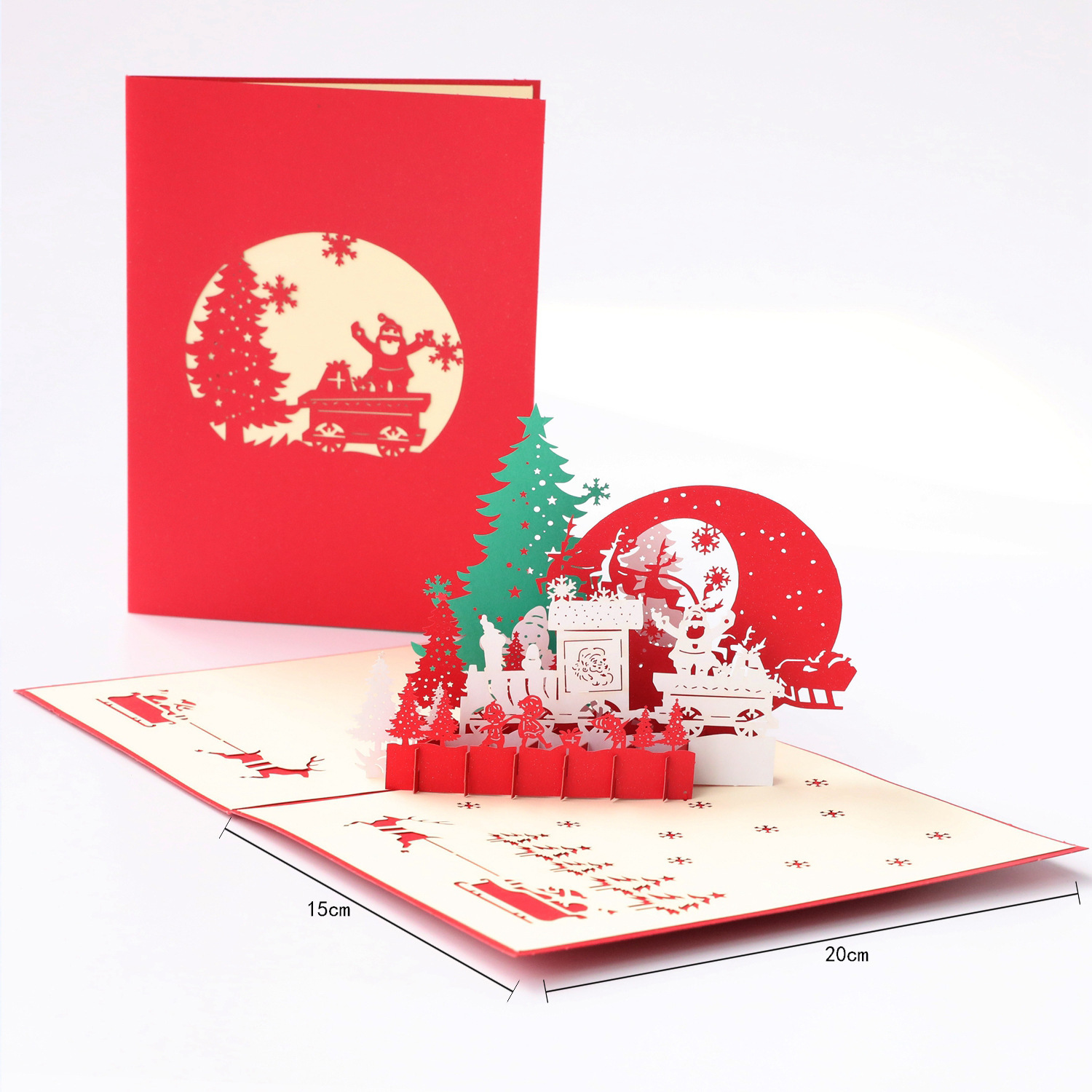 Christmas Tree 3D Pop-Up Card Creative 3D Christmas Greeting Card
