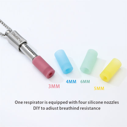 Adjustable Stainless Steel Breath Trainer Necklace