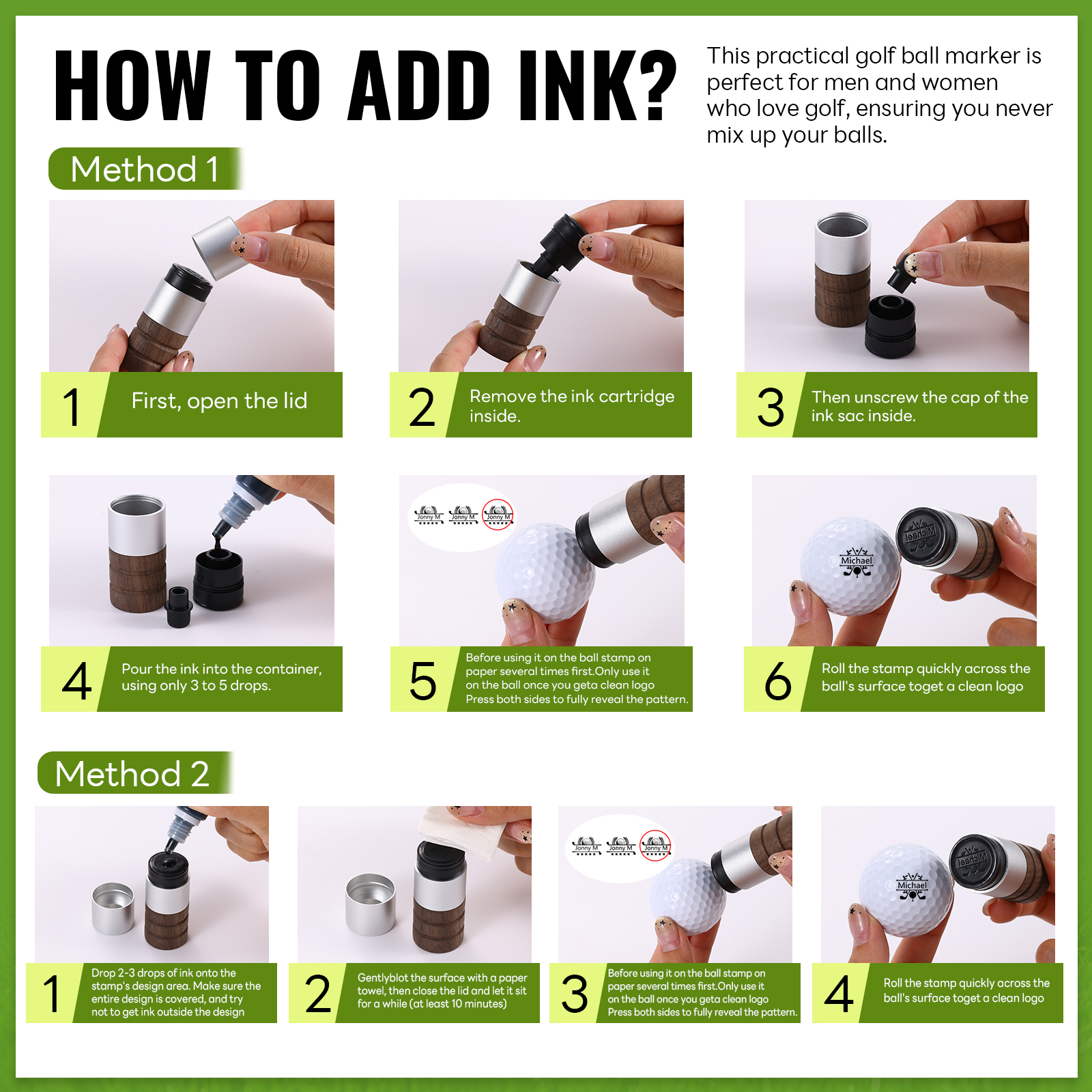 Personalized Pattern Golf Ball Stamp