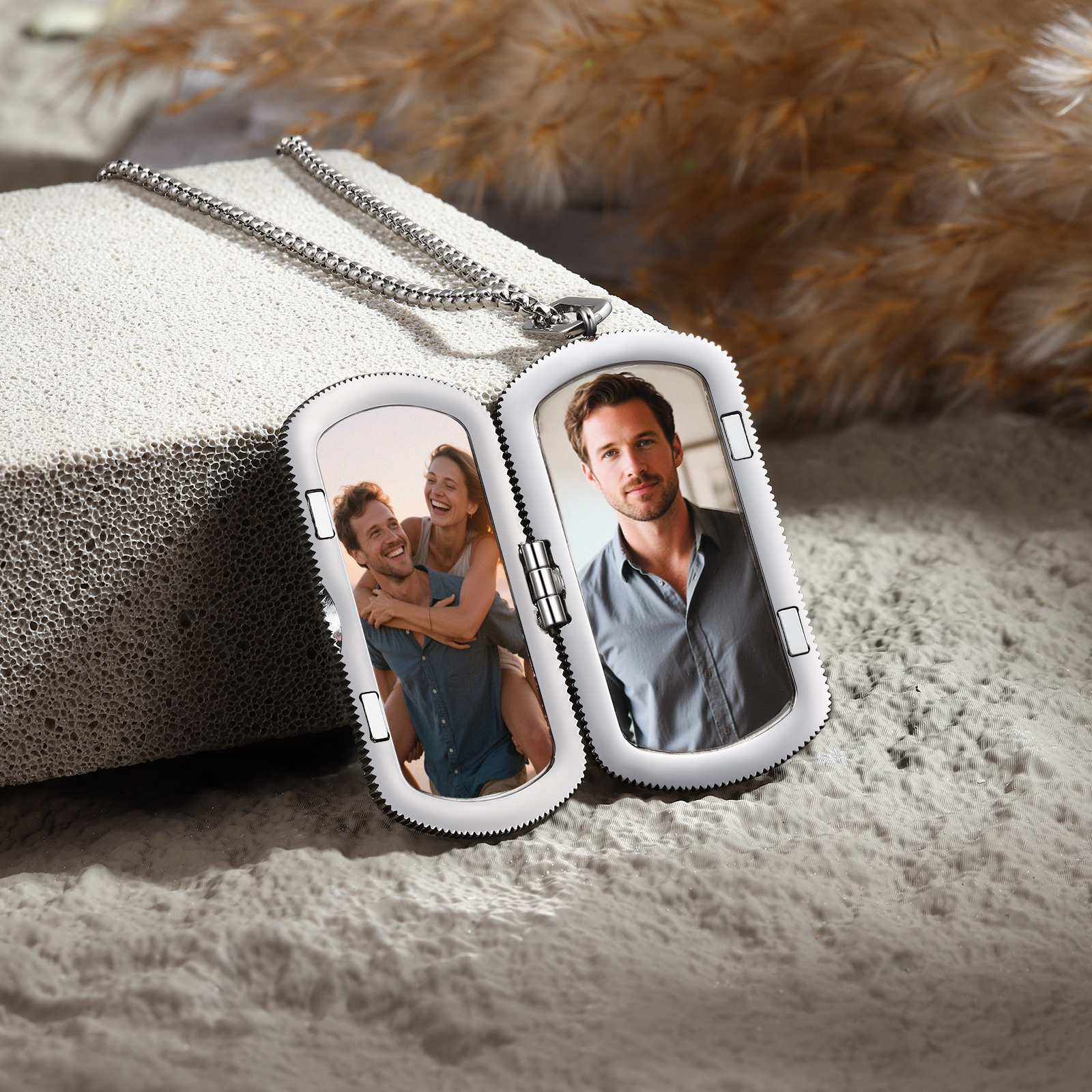 Personalized Engravable Photo Locket Necklace