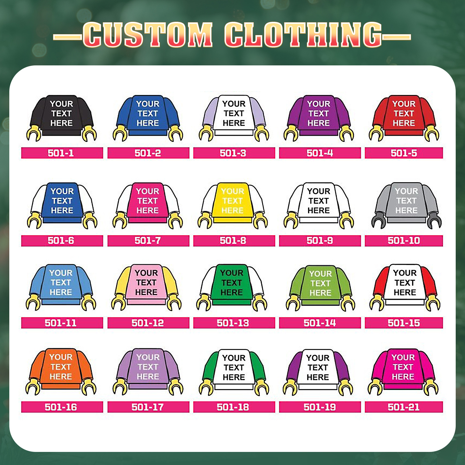 Personalized Minifigure Christmas Ornament