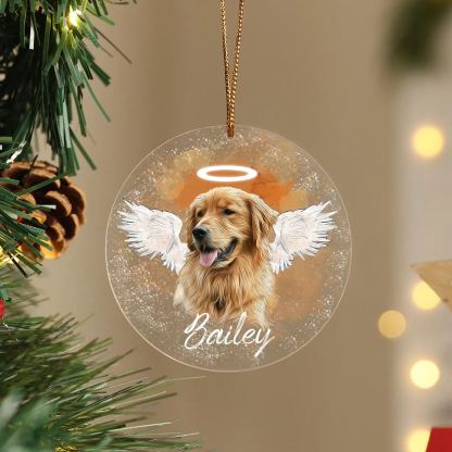 Personalized Pet Memorial Acrylic Ornament Custom with Photo & Name