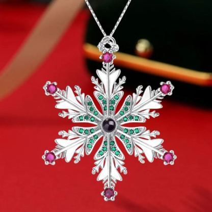 Personalized Christmas Tree Ornaments with Photo Projection Hanging Snowflake Gifts For Family/Friends