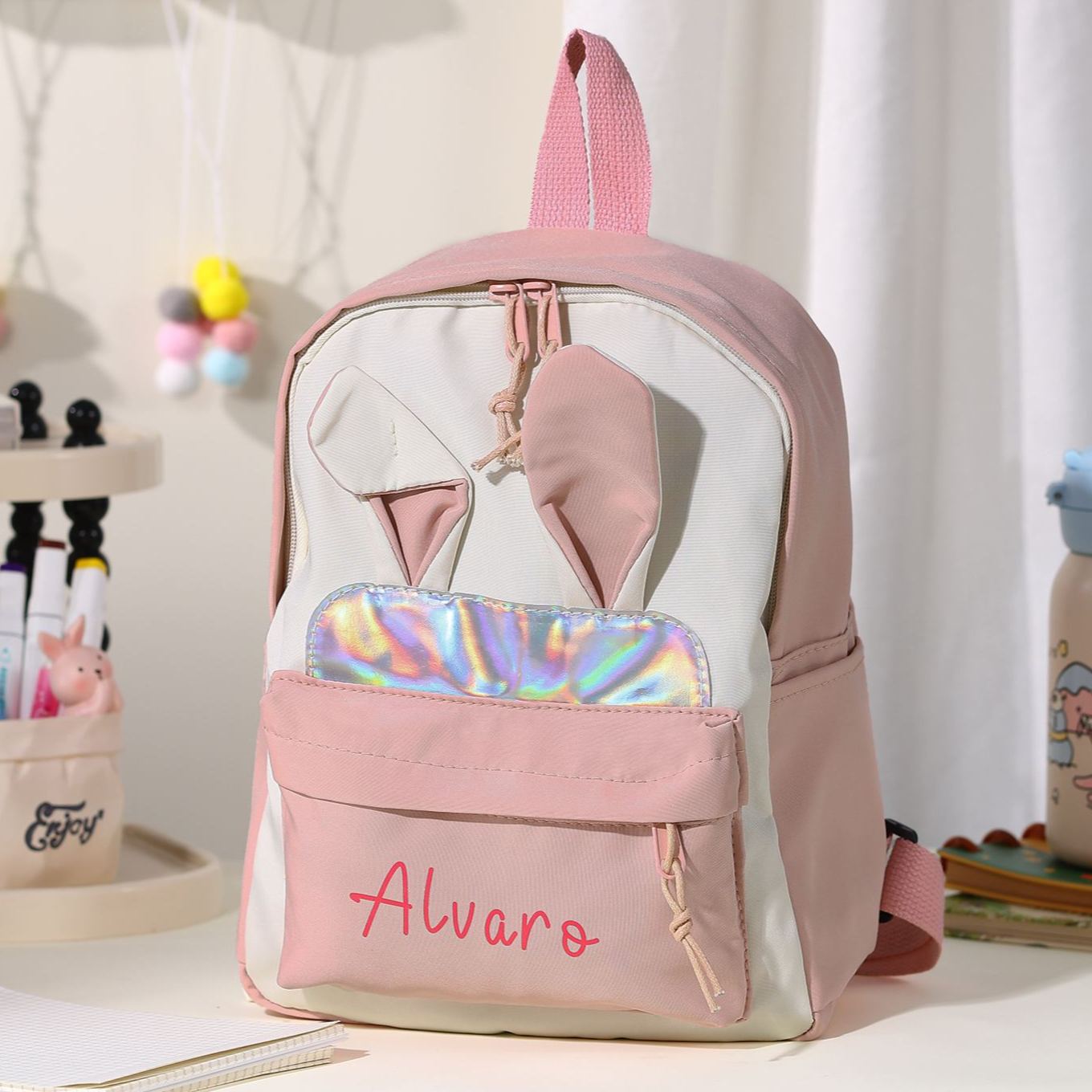 Personalized Kids Puppy Bag with Custom Name – Back to School Gift | Lorajewel