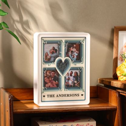 Personalized Family Photo Collage LED Night Light