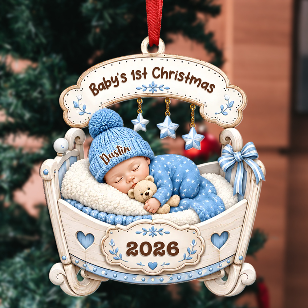 Personalized Baby's First Christmas Cradle Ornament
