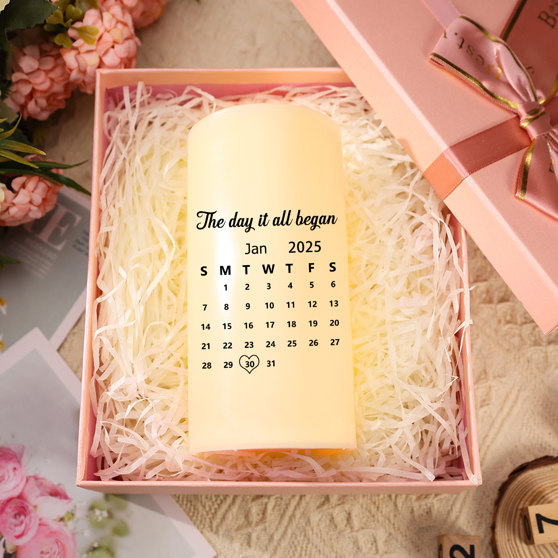 Personalized Couple LED Candle with 2 Names