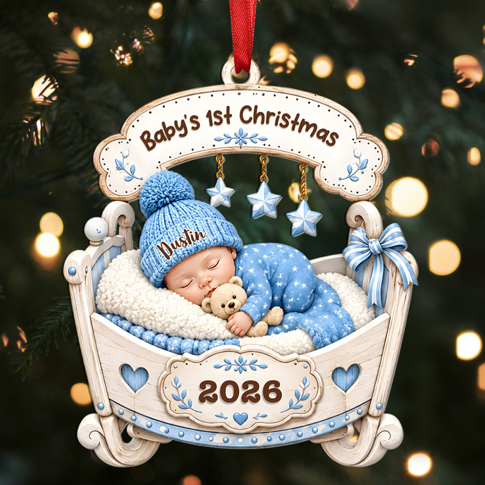 Personalized Baby's First Christmas Cradle Ornament