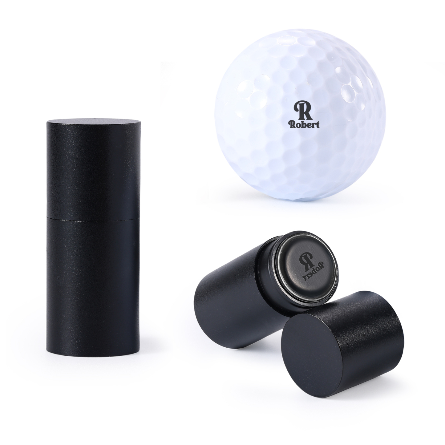 Personalized Golf Ball Stamp, Sleek Metal Case Practical Gift for Golfers