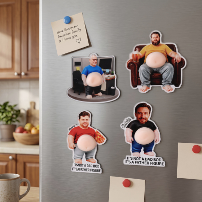 Personalized Funny Dad Bod Fridge Magnet