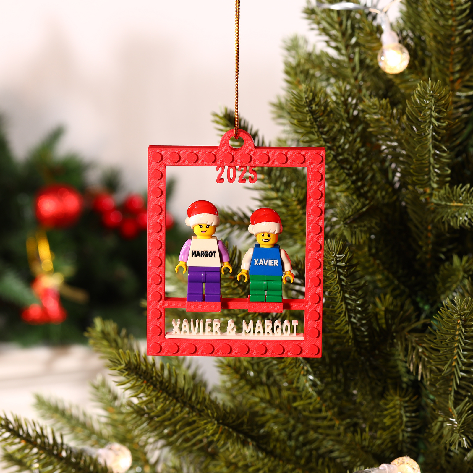Personalized Minifigure Christmas Ornament