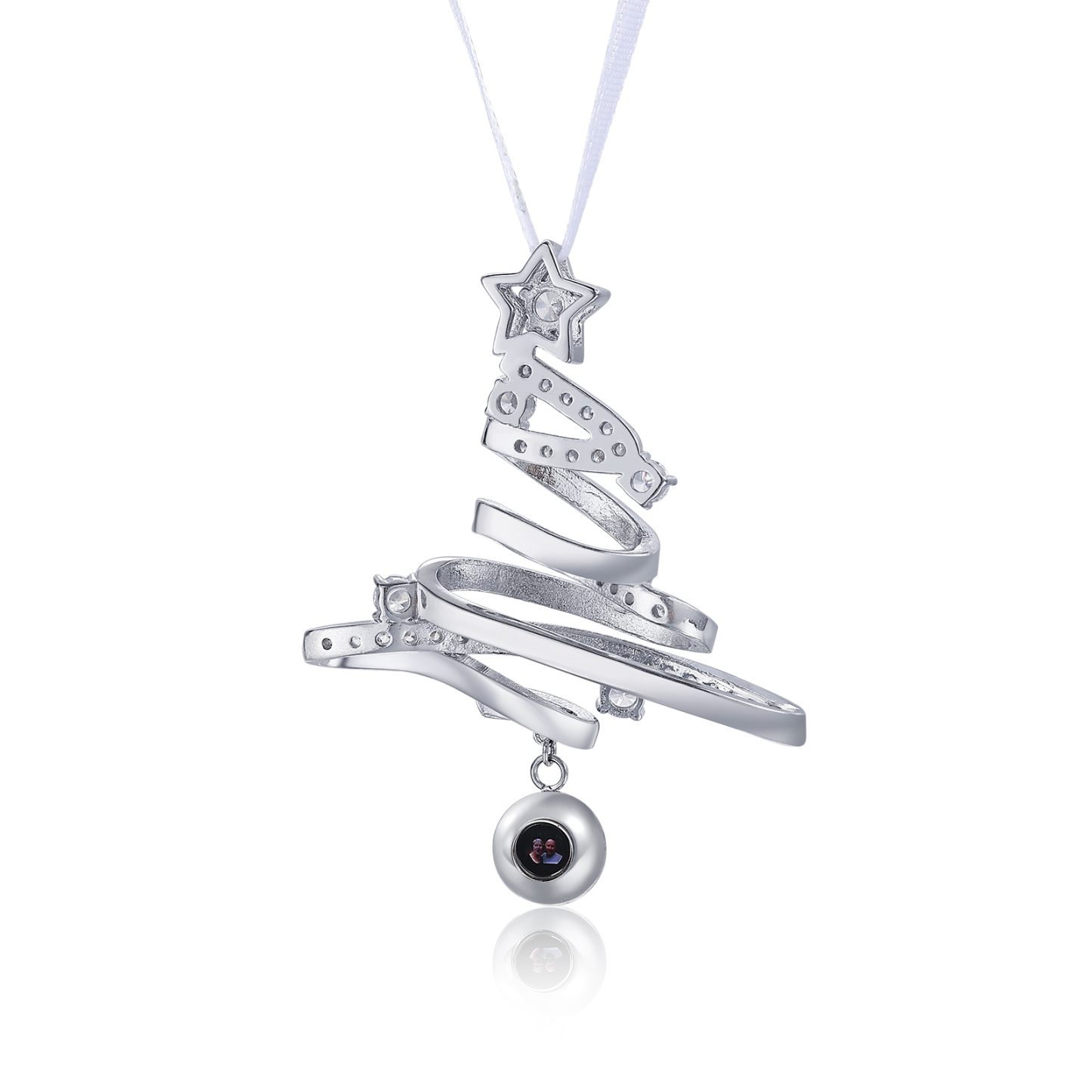 Personalized Star Projection Photo Christmas Tree Ornament Decoration