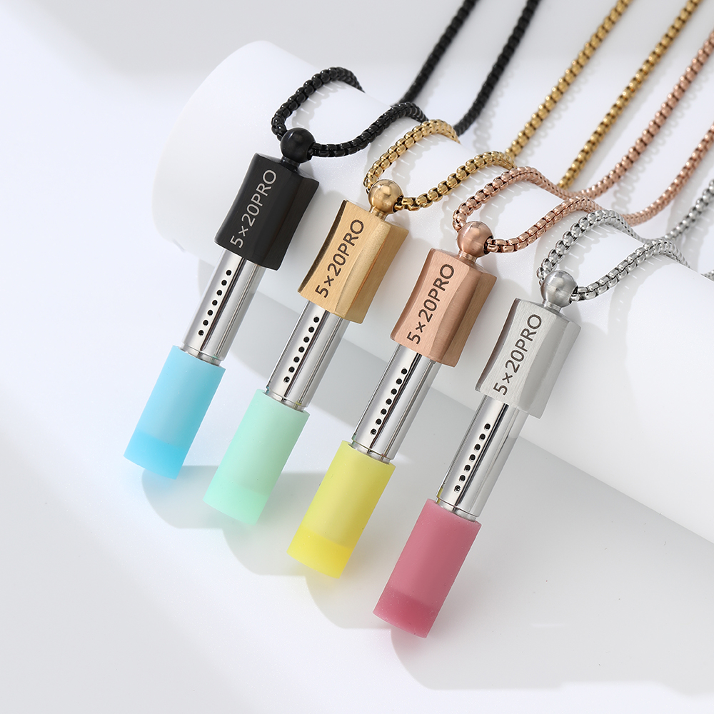 Adjustable Stainless Steel Breath Trainer Necklace