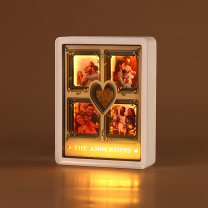 Personalized Family Photo Collage LED Night Light