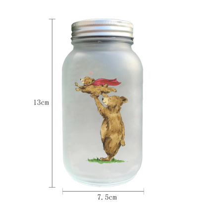 Personlized Bear Solar Mason Jar For Son
