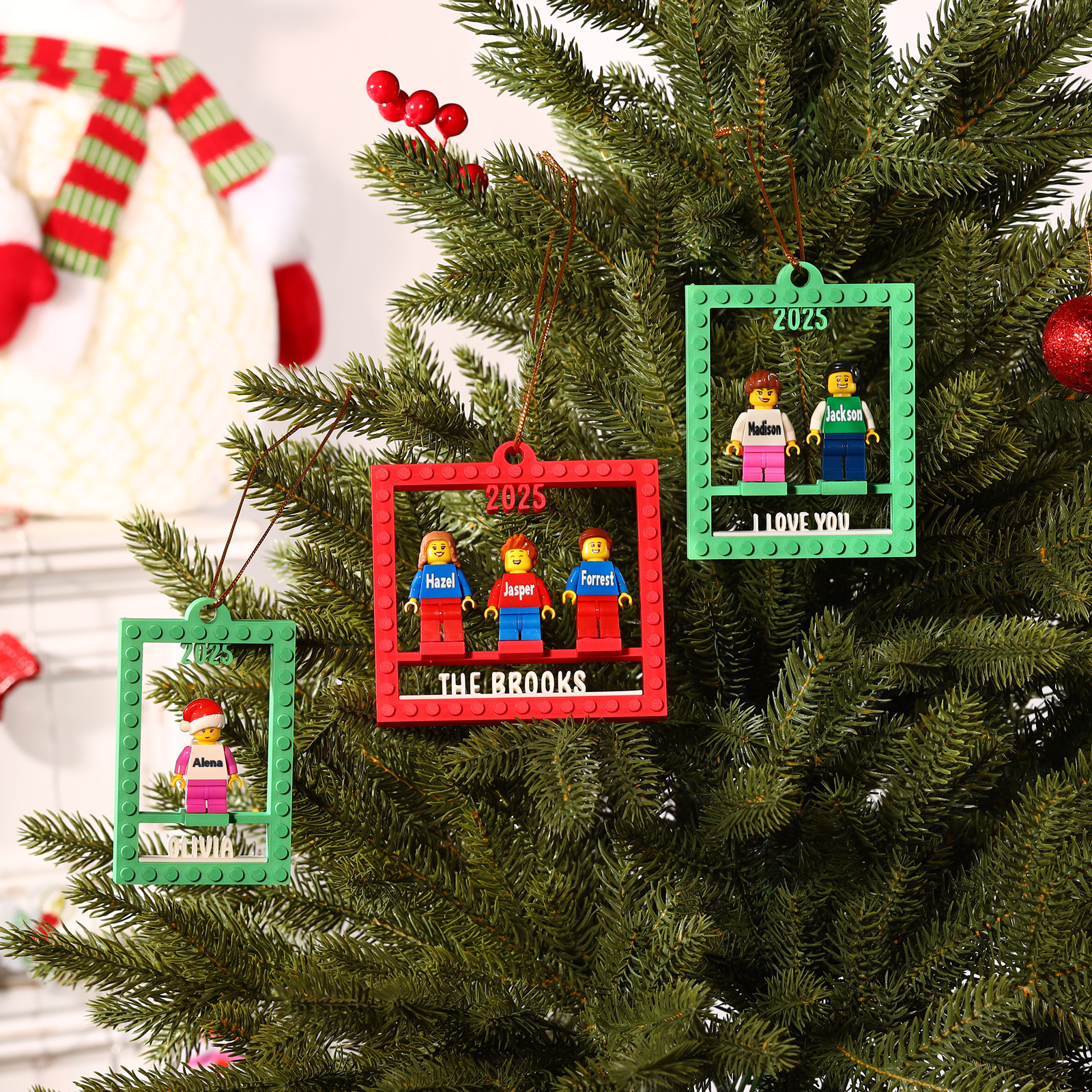 Personalized Minifigure Christmas Ornament