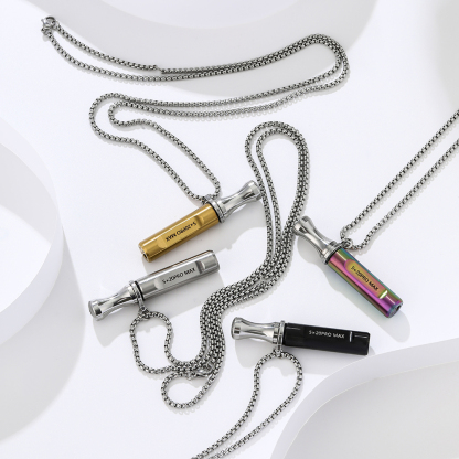 Stainless Steel Breathing Necklace for Anxiety Relief