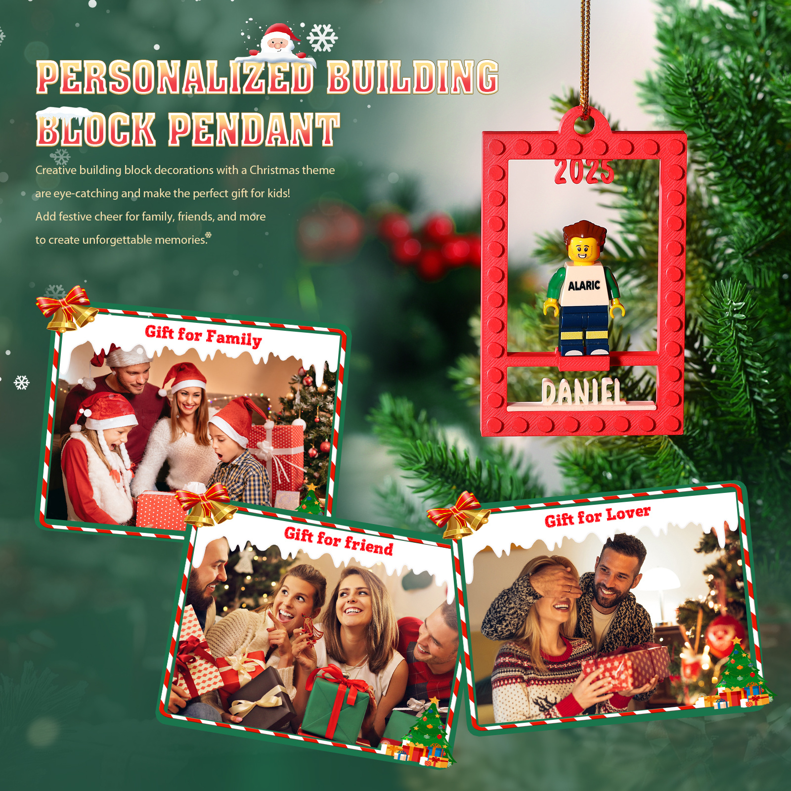 Personalized Minifigure Christmas Ornament