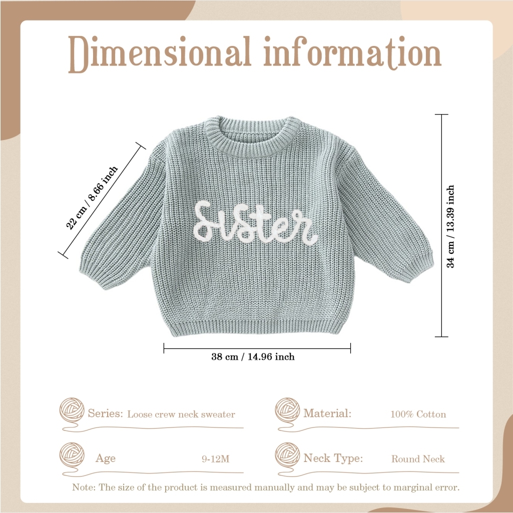 Personalized Kids Sweater Custom Knit Sweater with 1 Name