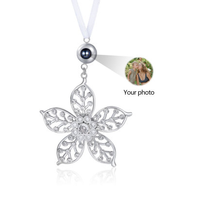 Personalized Flower Photo Projection Christmas Ornament Decoration