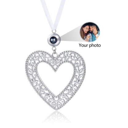 Personalized Heart Photo Projection Christmas Tree Ornament Decoration